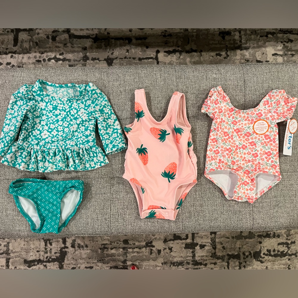 (6) 0-3 Infant Bathing Suits